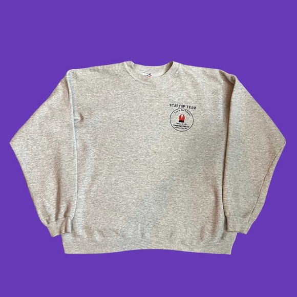 Hanes Other - Vintage 1995 Hanes Startup Team Gray Sweatshirt Size XXL